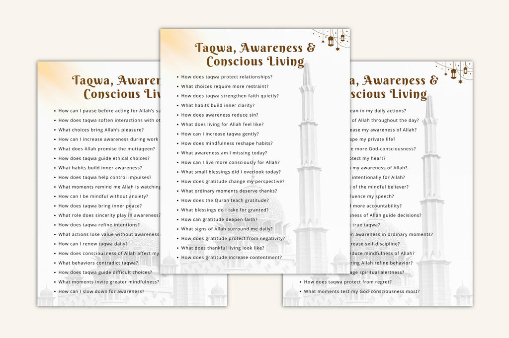 Quranic Thought Journaling Prompts