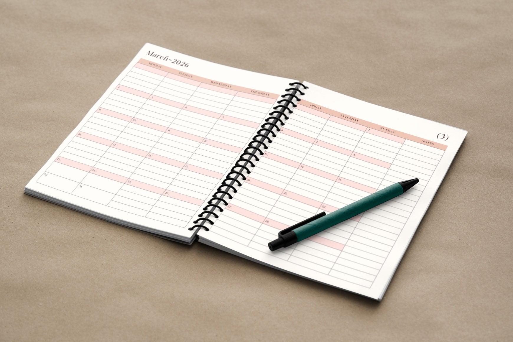 Monthly Format Planner