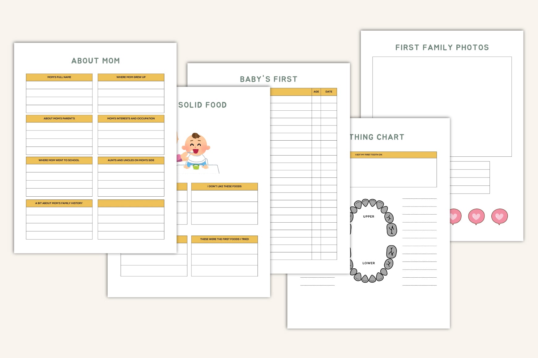 Baby Milestone Journal
