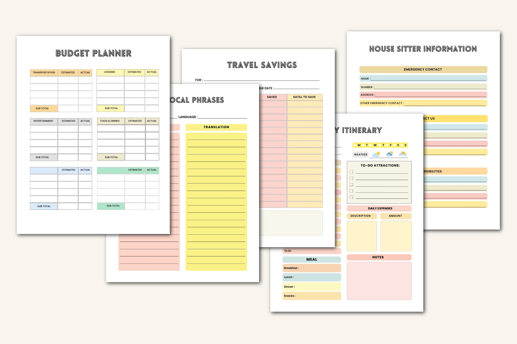 Kids Travel Journal