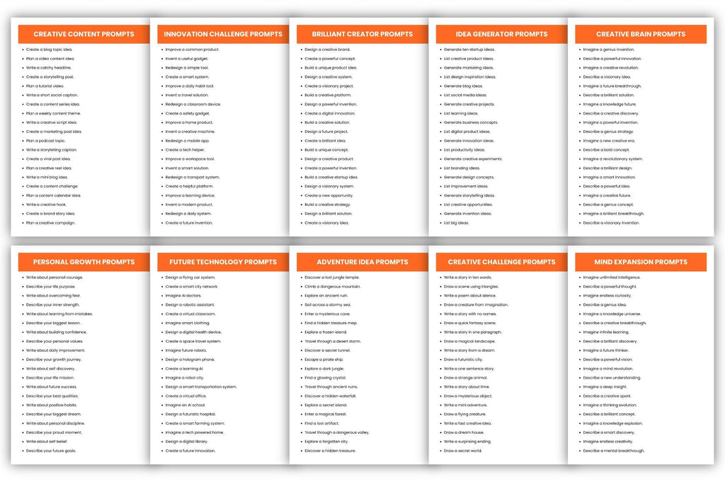 Brilliant Ideas Prompts