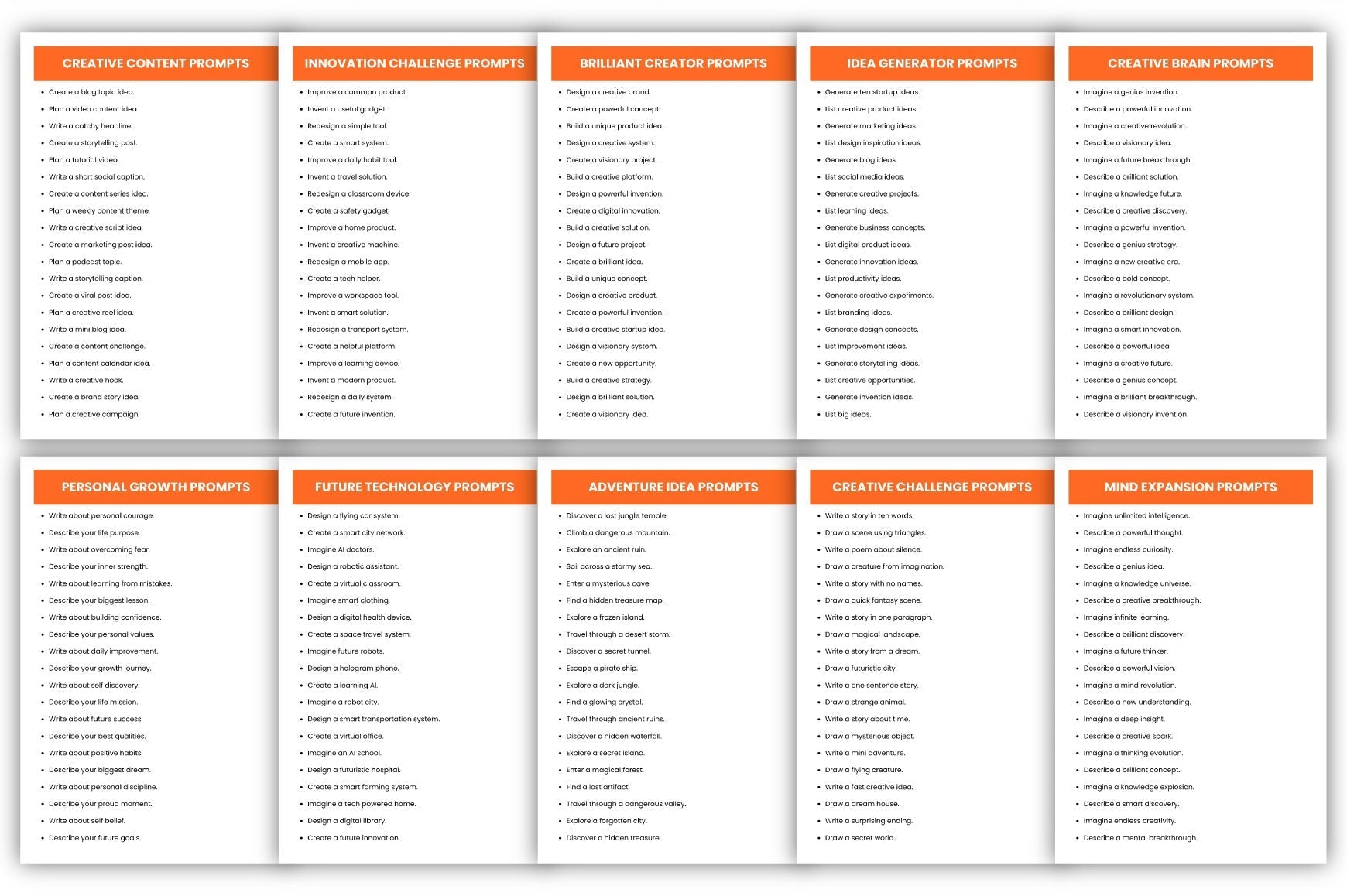 Brilliant Ideas Prompts