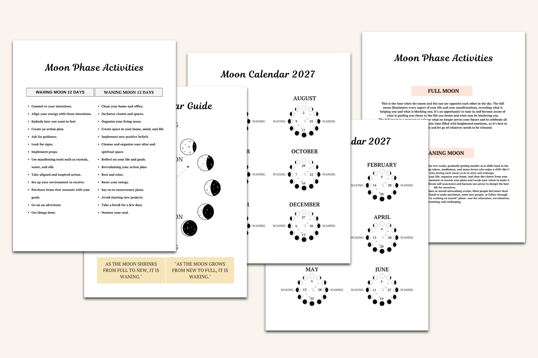 Moon Phases Rituals Journal