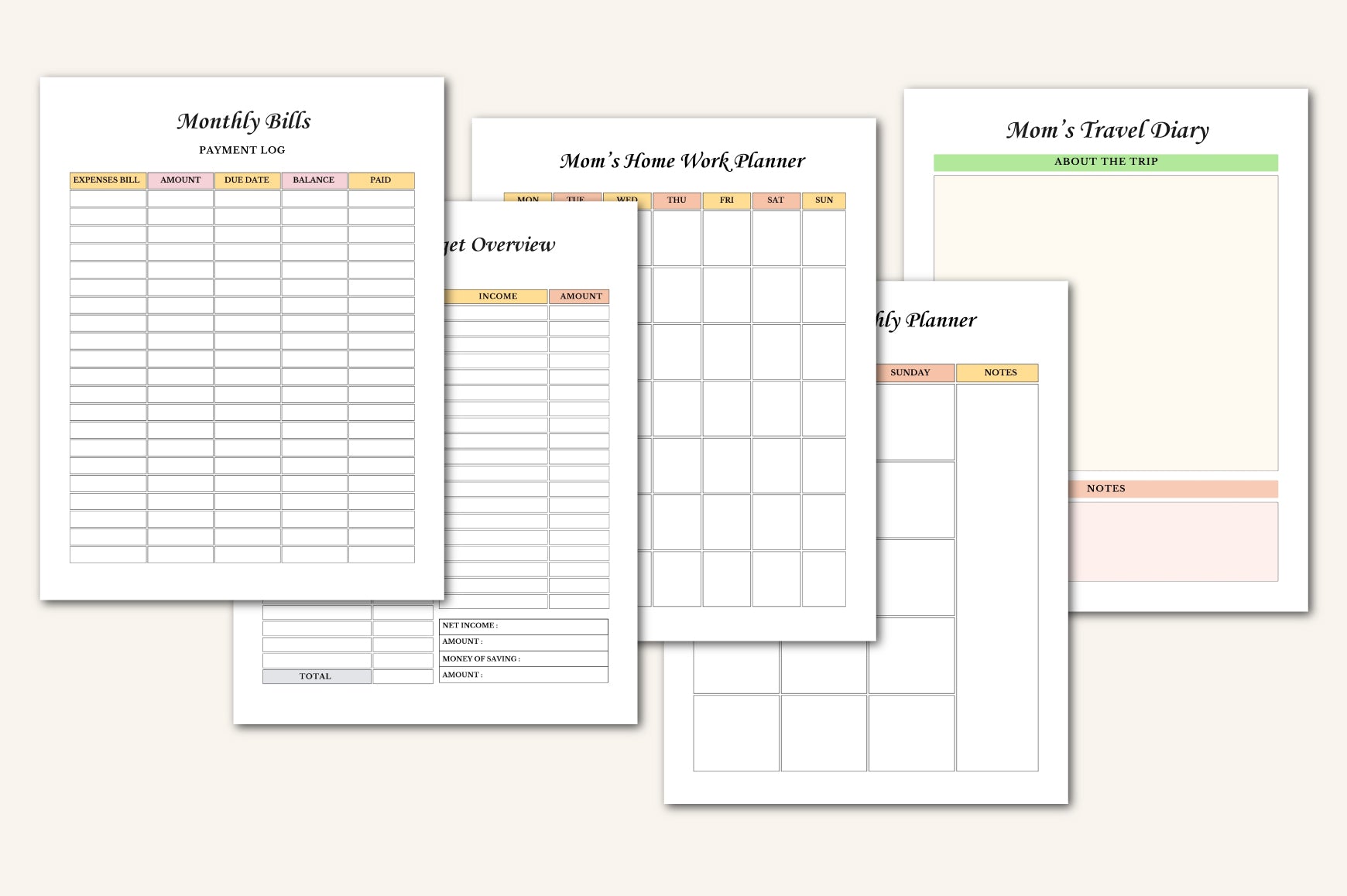 Busy Mom Planner