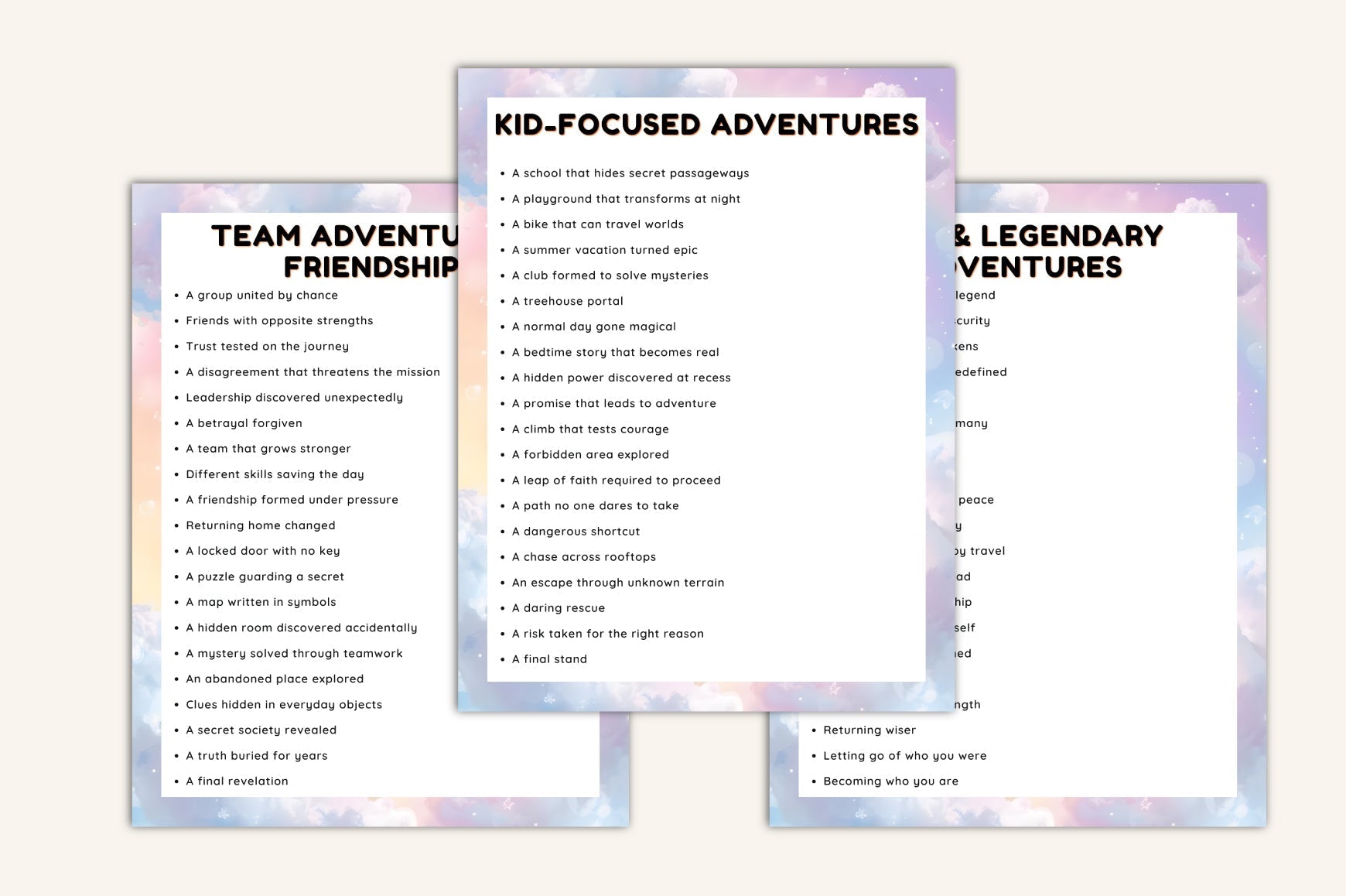 Short Kids Prompts