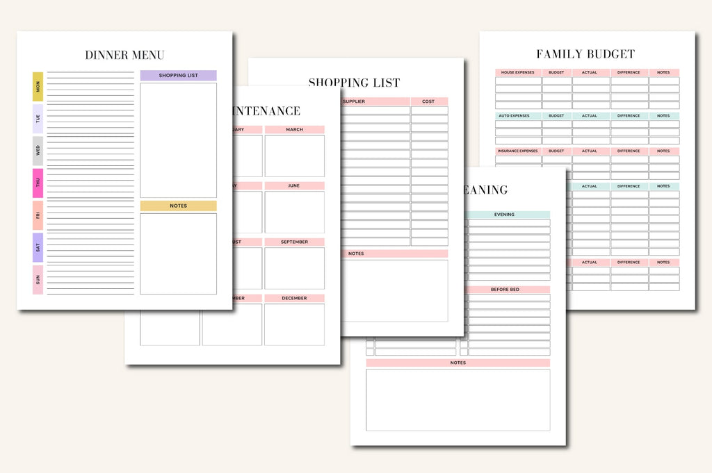 House Management Binder Planner