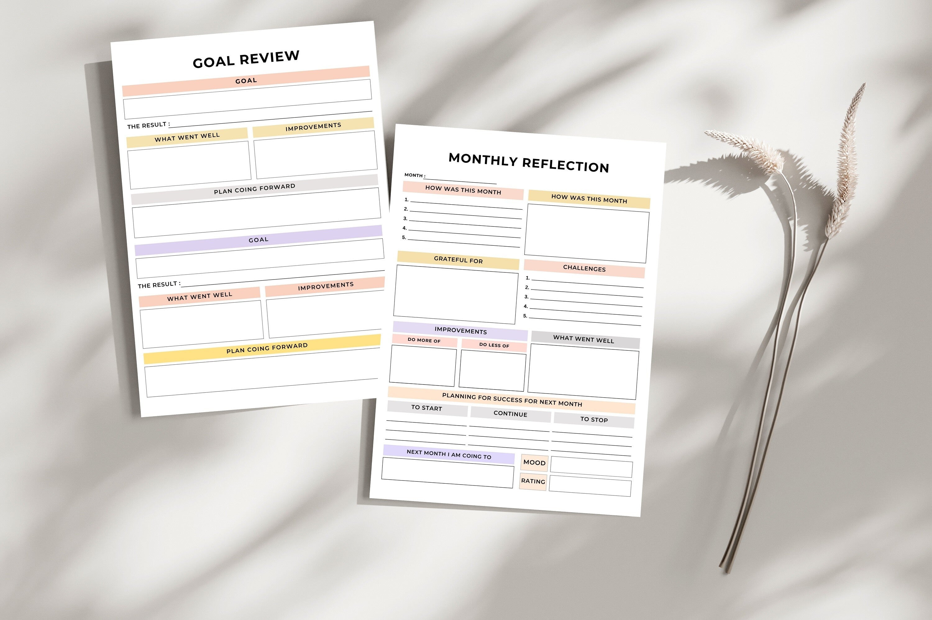 Goal Setting Motivation Planner