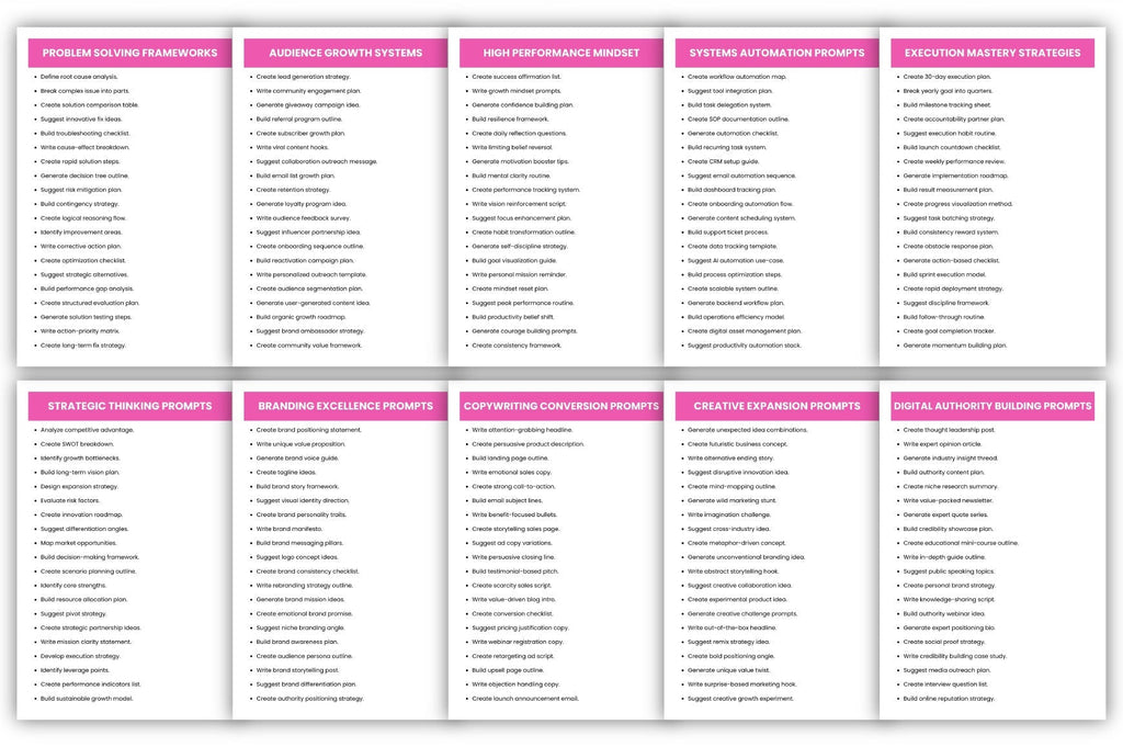 Smart Strategies Prompts