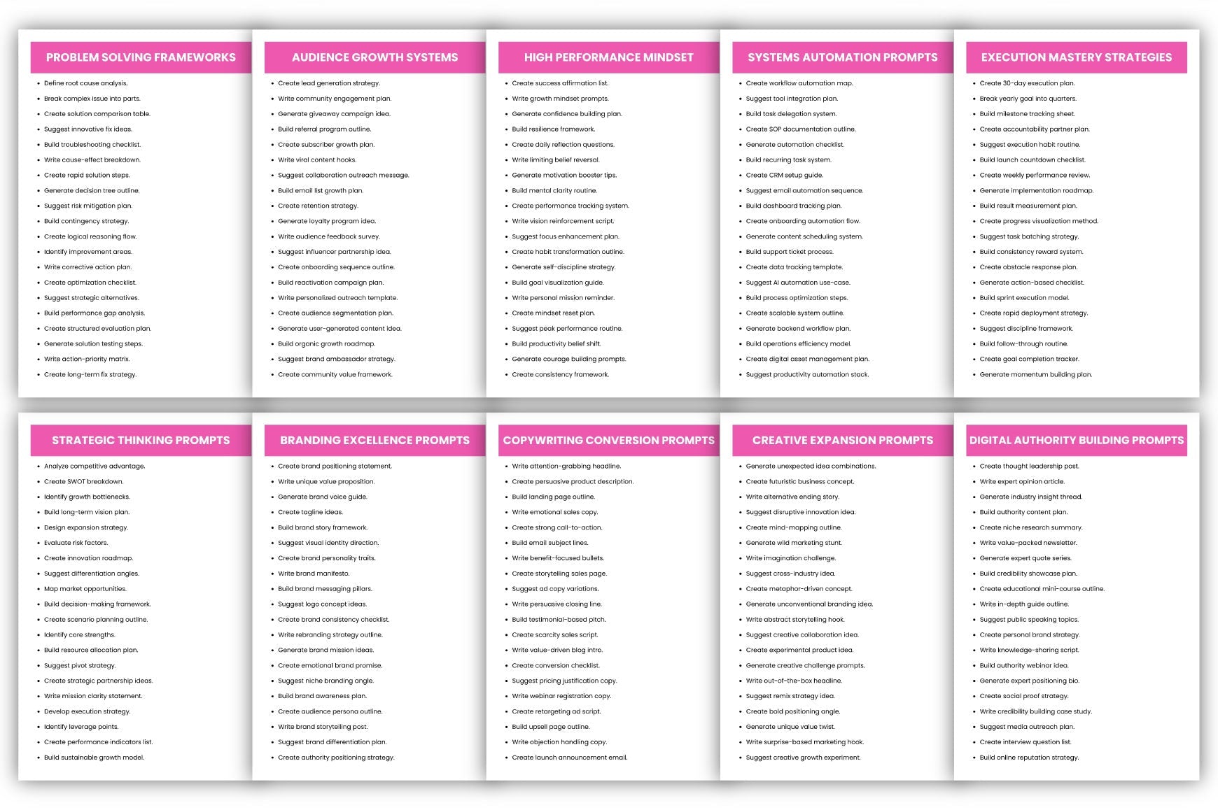 Smart Strategies Prompts