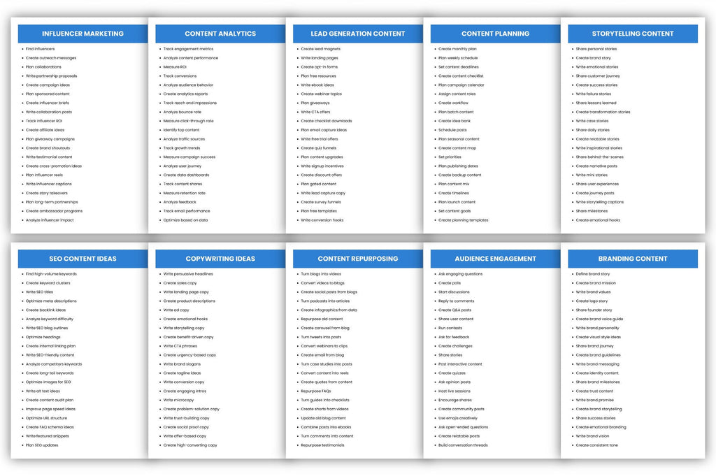 Content Marketing Prompts