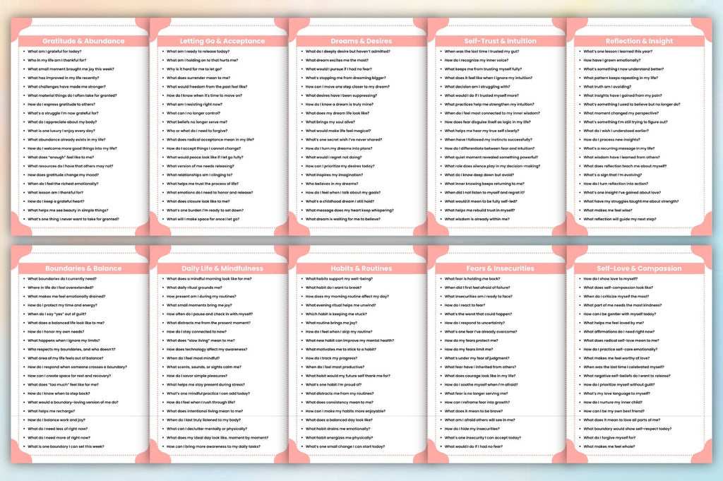 Self Reflection Prompts for Personal Growth