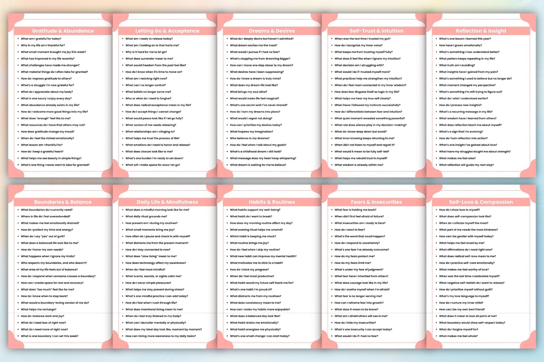 Self Reflection Prompts for Personal Growth