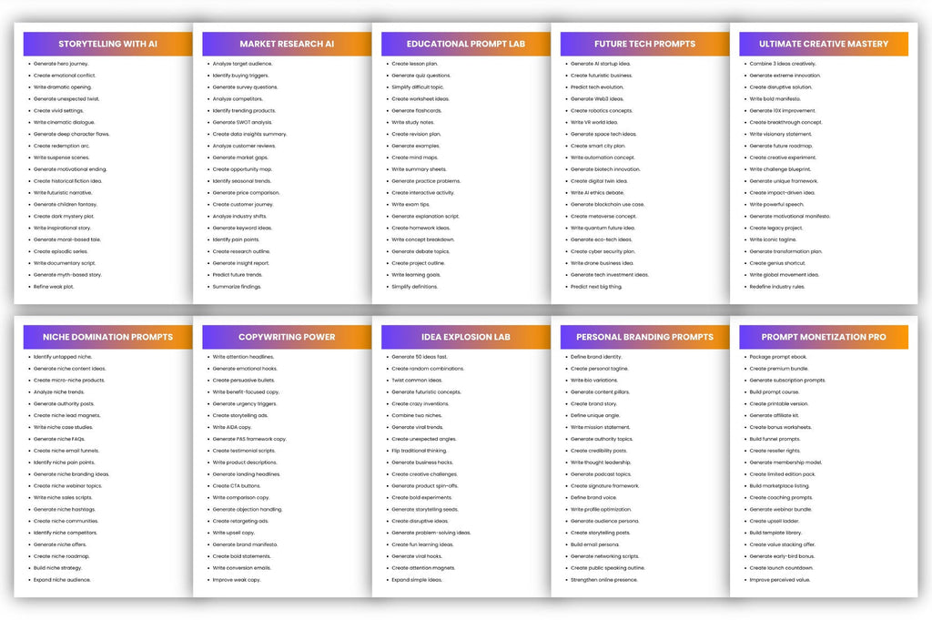 Creative AI Secrets Prompts