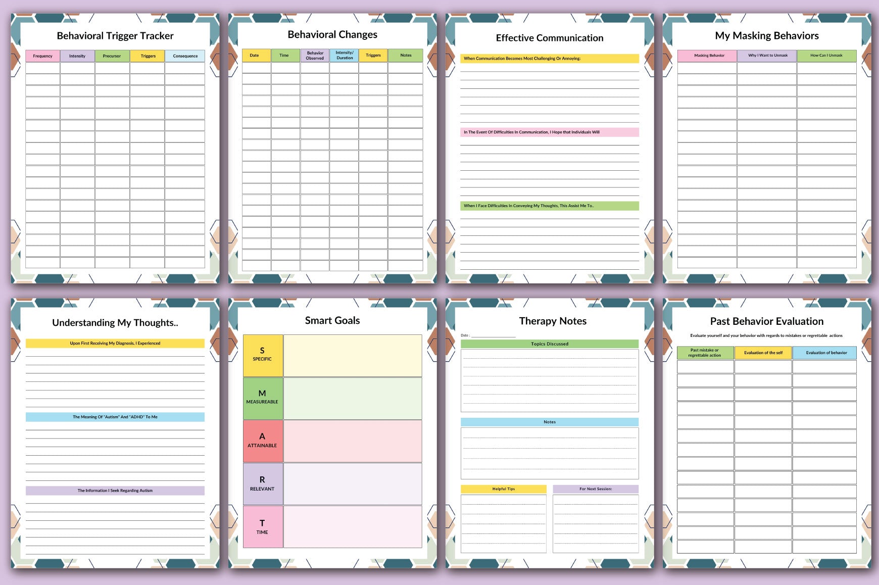Autism Friendly Planner Digital Preview