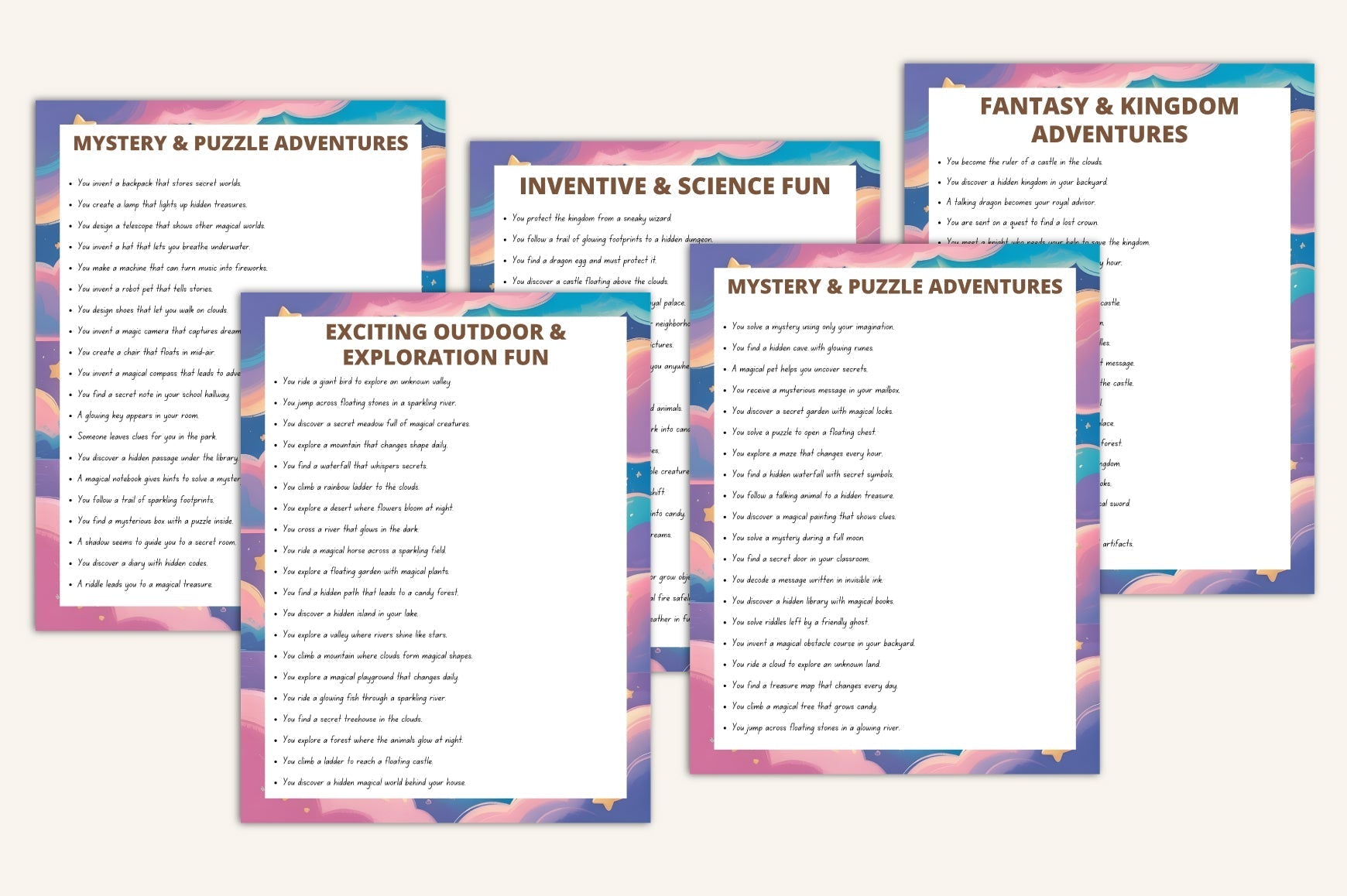 Kids Imagination Prompts