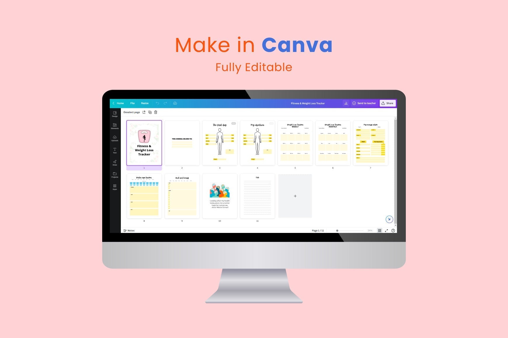 Fitness Weight Loss Planner