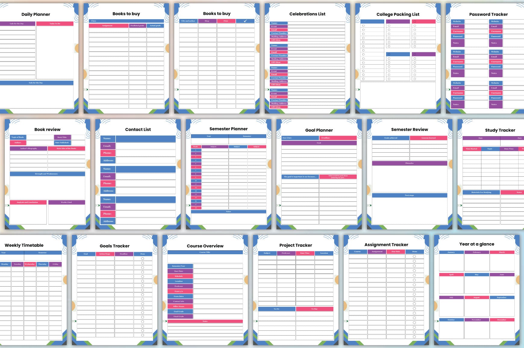 Student Success Method Planner