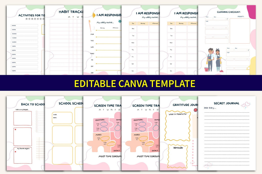 Yearly Activities Kids Planner