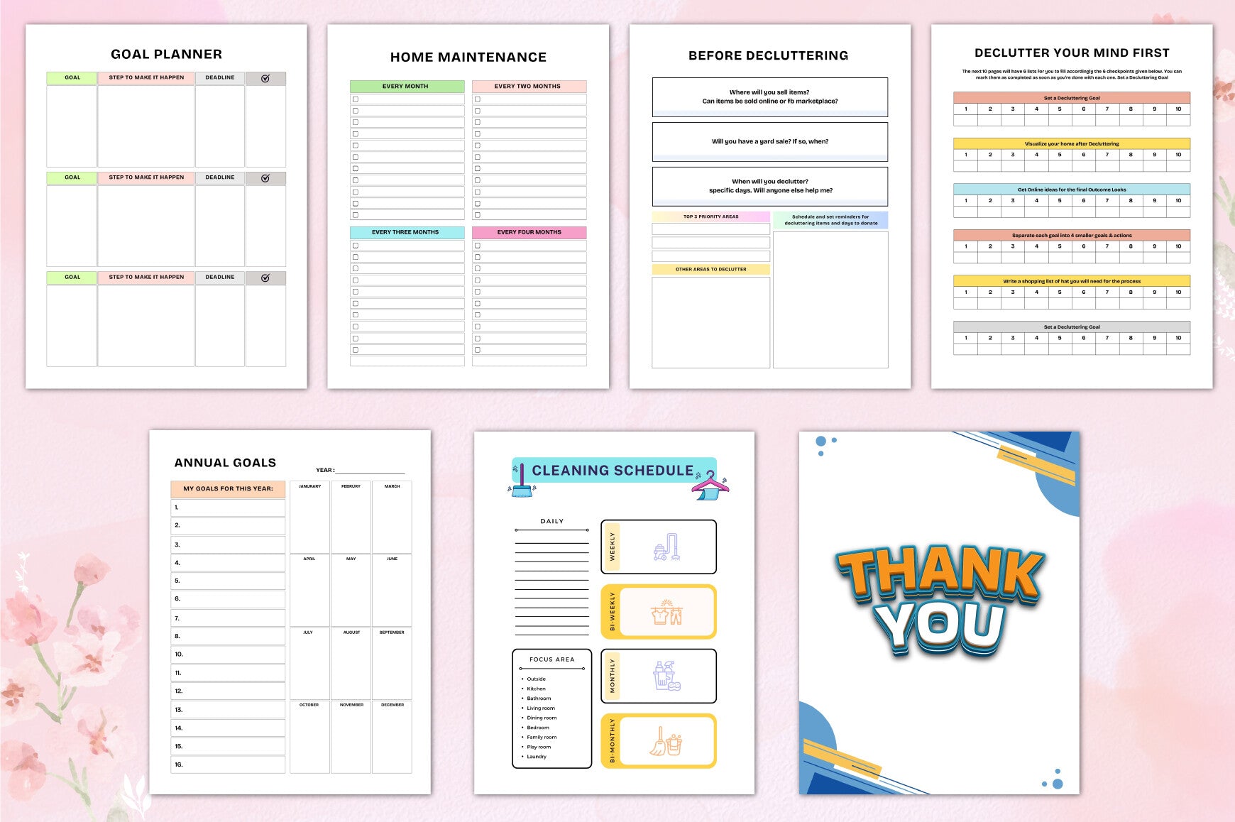 Decluttering Planner