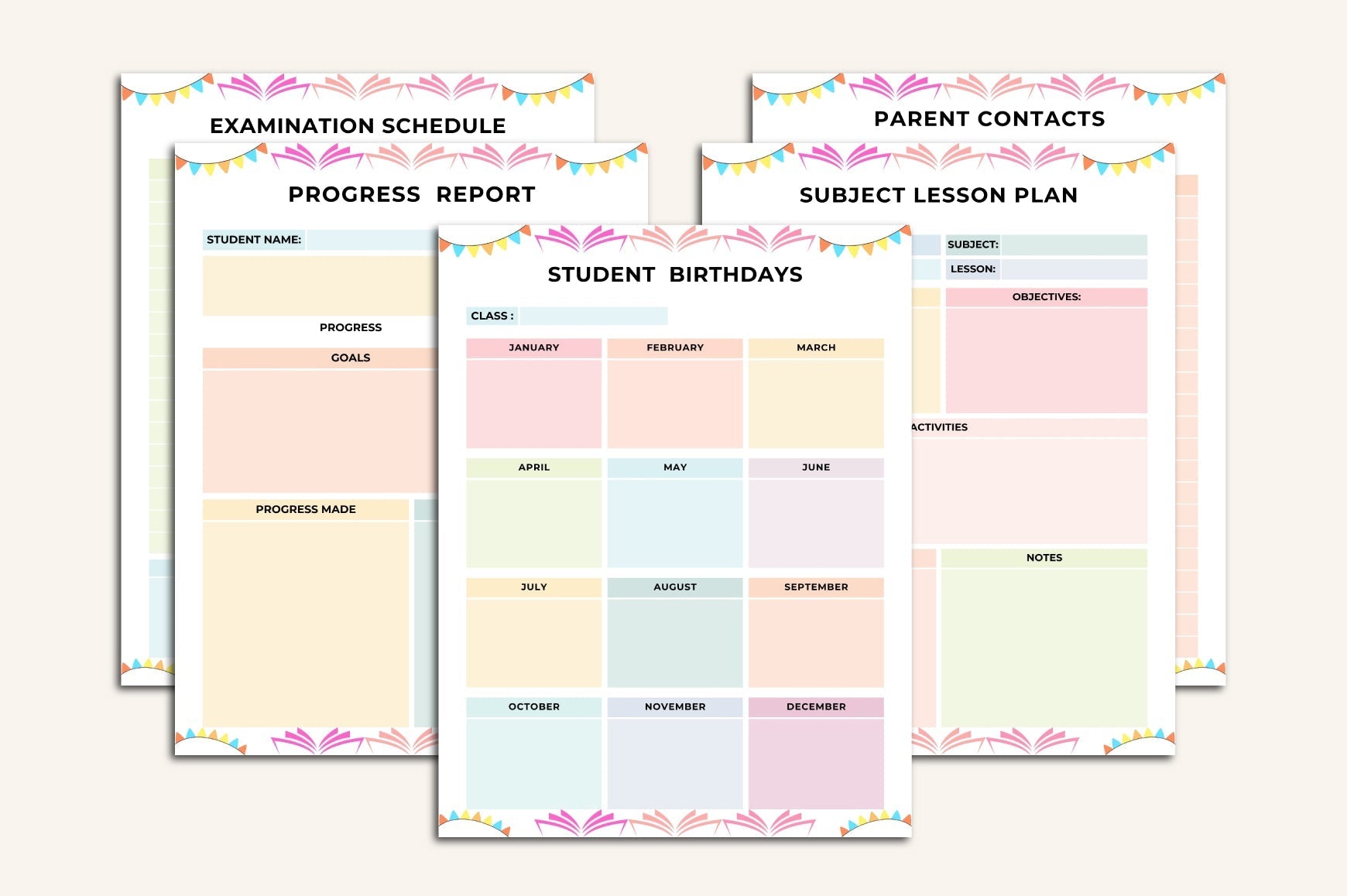 Teacher Planner 100 Workbook