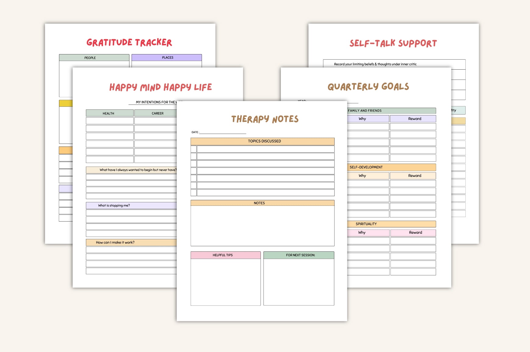 Anxiety ADHD Mega Journal with organization and planning printables