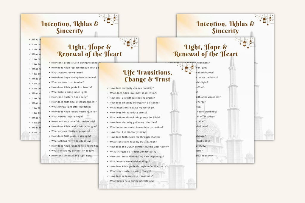 Quranic Thought Journaling Prompts