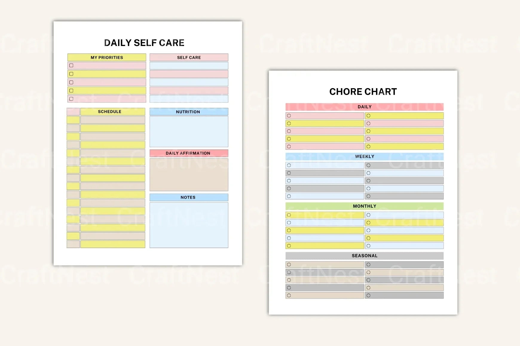 ADHD Printable Planner organizer for productivity and daily planning