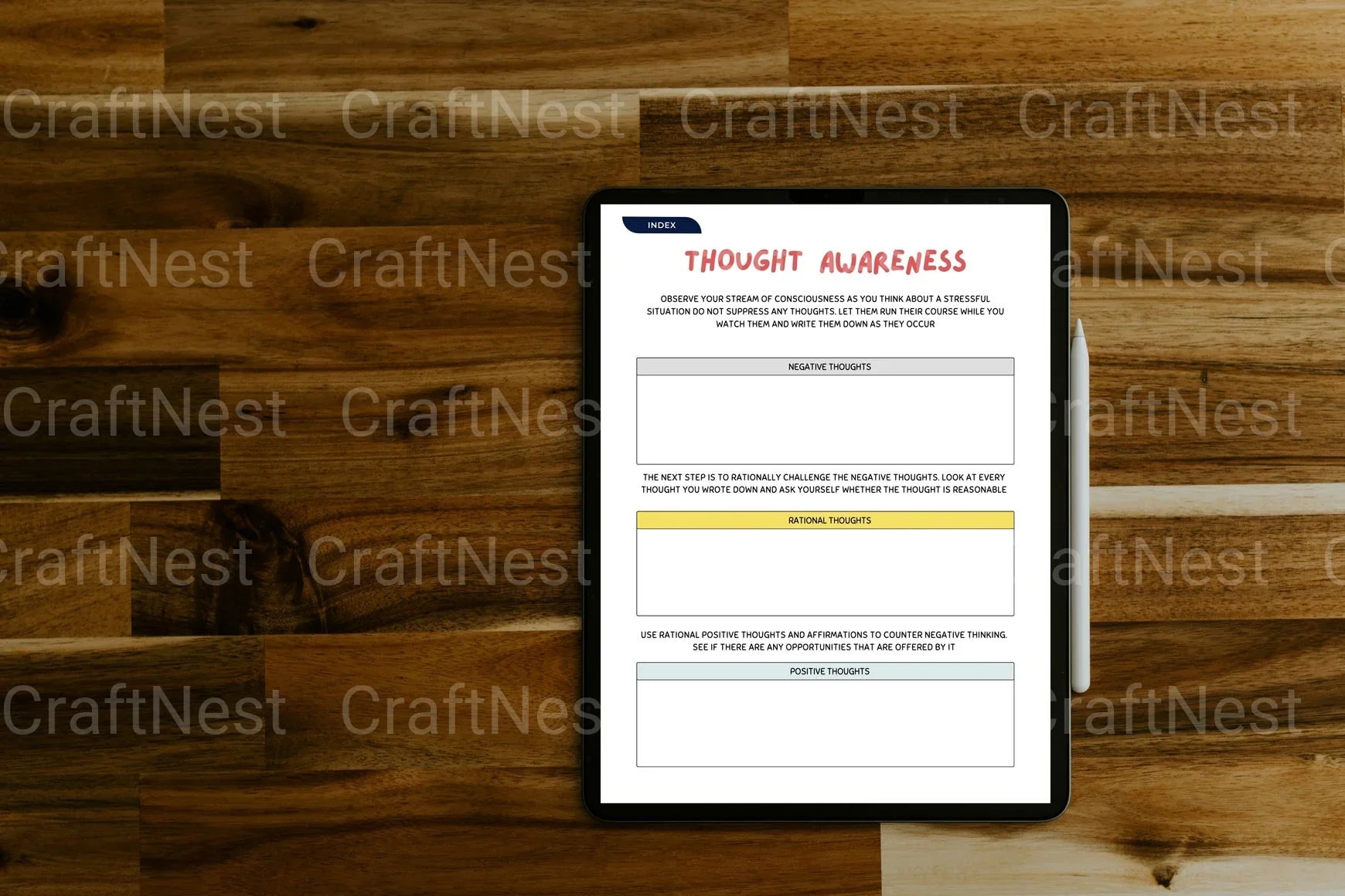 ADHD Printable Planner daily wellness and mental health planner