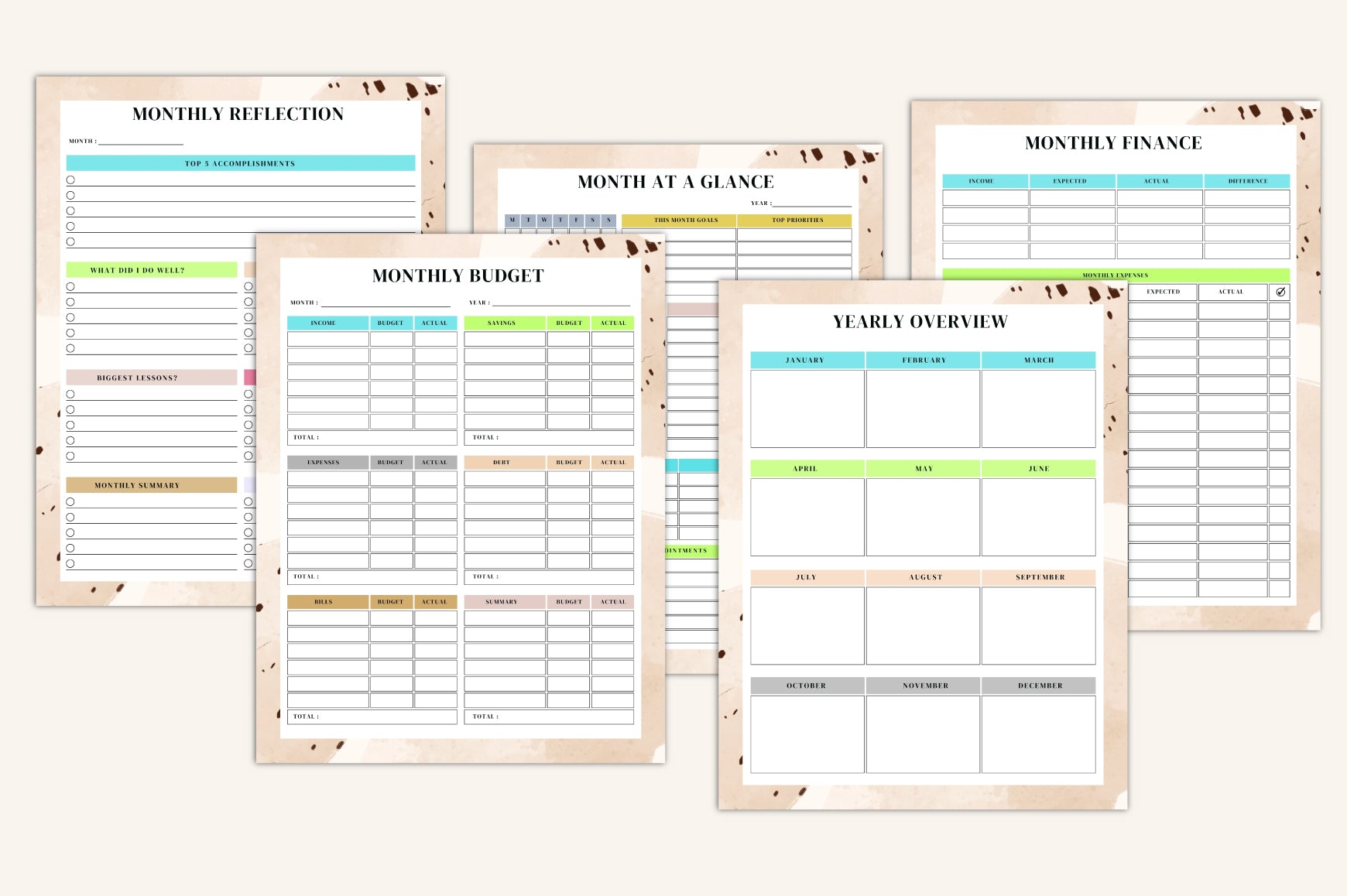 Yearly Daily Weekly Monthly Planner