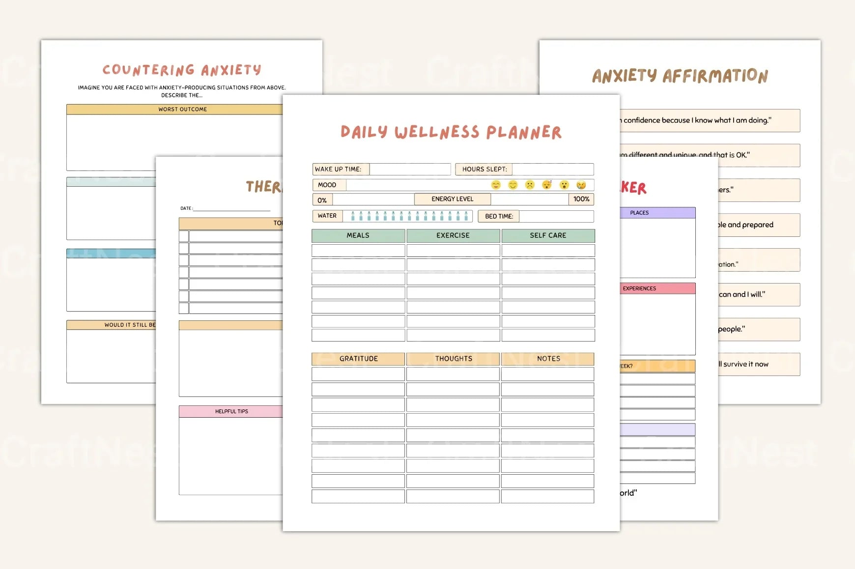 Anxiety and ADHD Management Strategies anxiety management planning worksheets