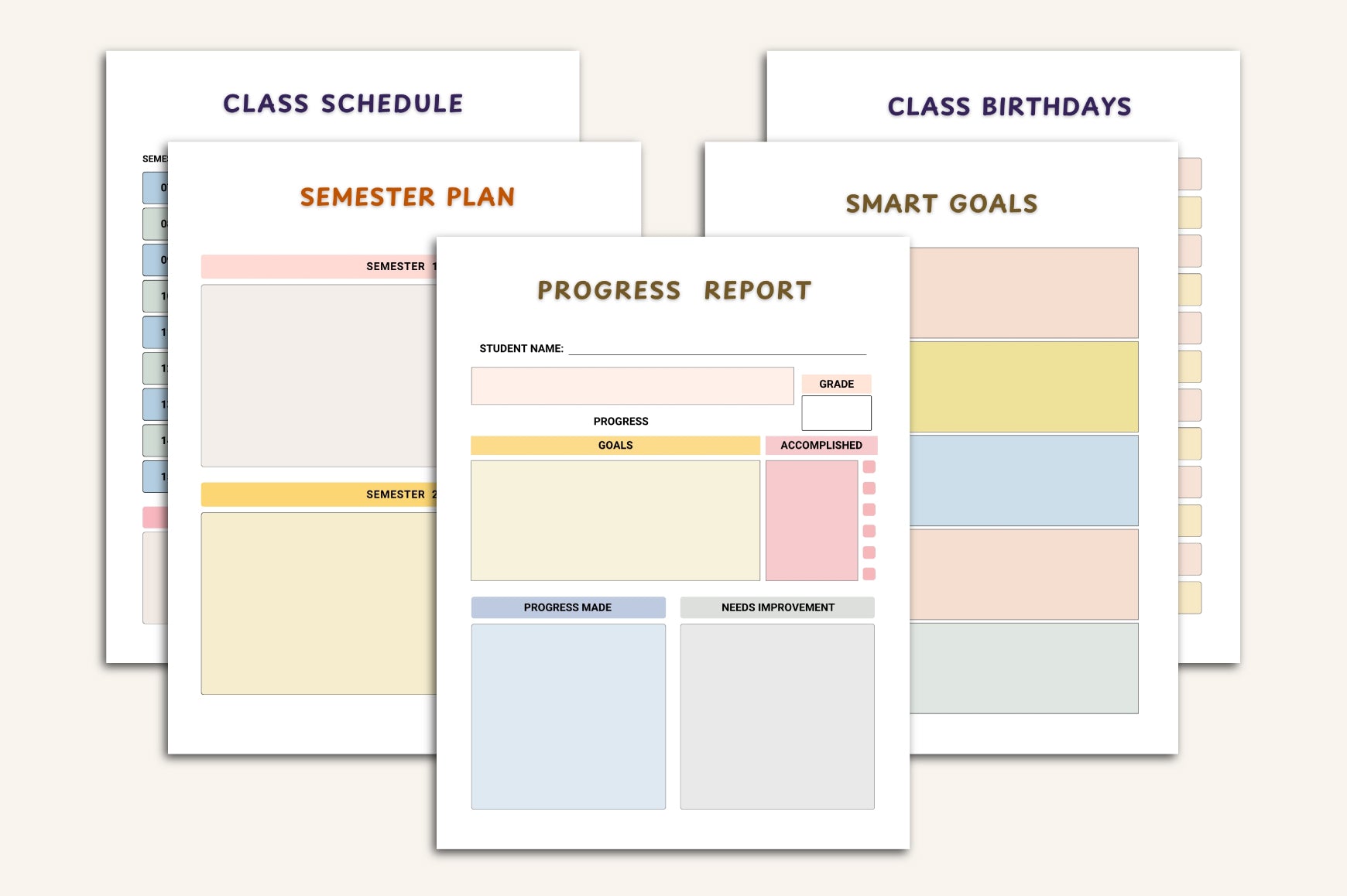 School Year Kids Planner