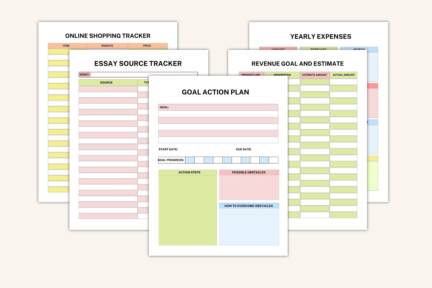 ADHD Brain Dump Book including productivity and organization templates