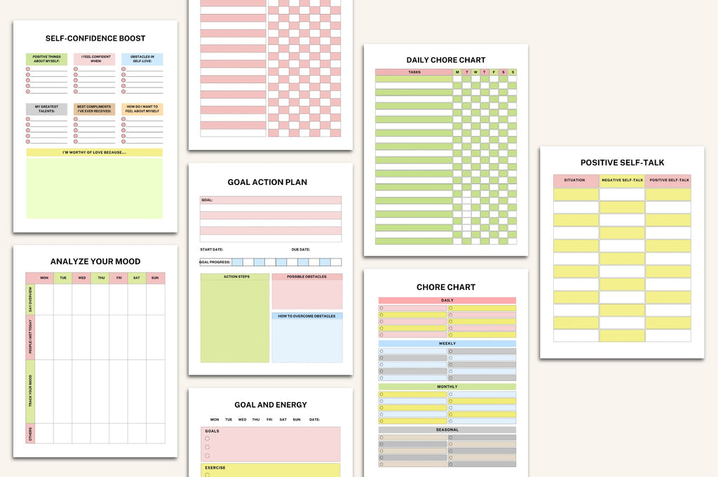 ADHD Brain Dump Journal including printable planning templates