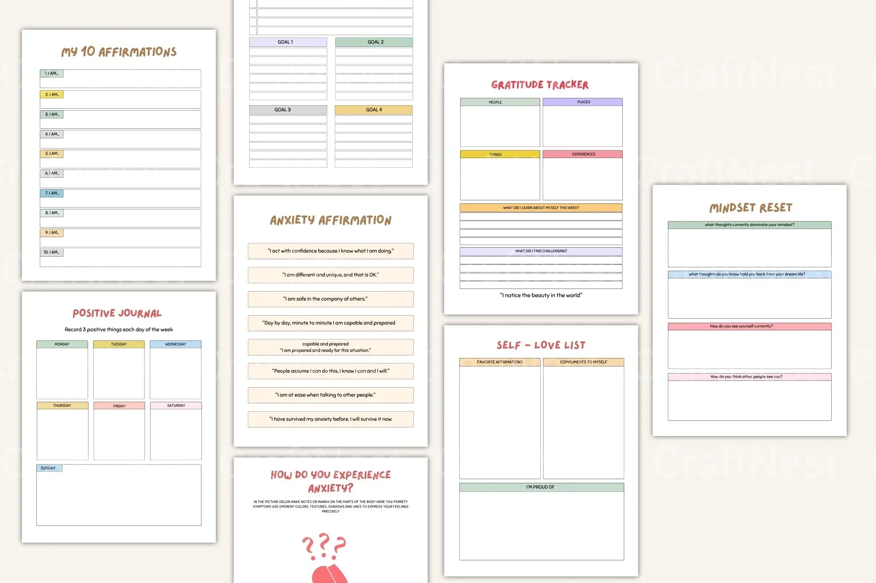 ADHD Printable Planner complete ADHD anxiety planner bundle