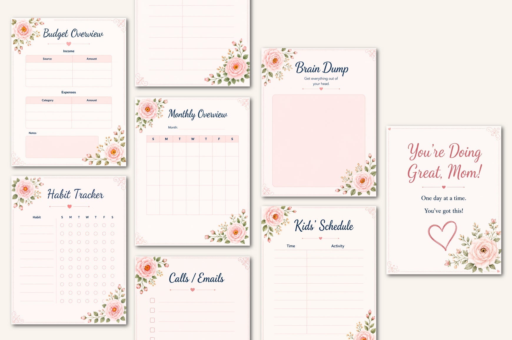 Mom Daily Productivity Planner