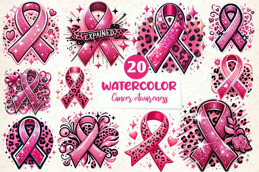 Breast Cancer Awareness Clipart Bundle