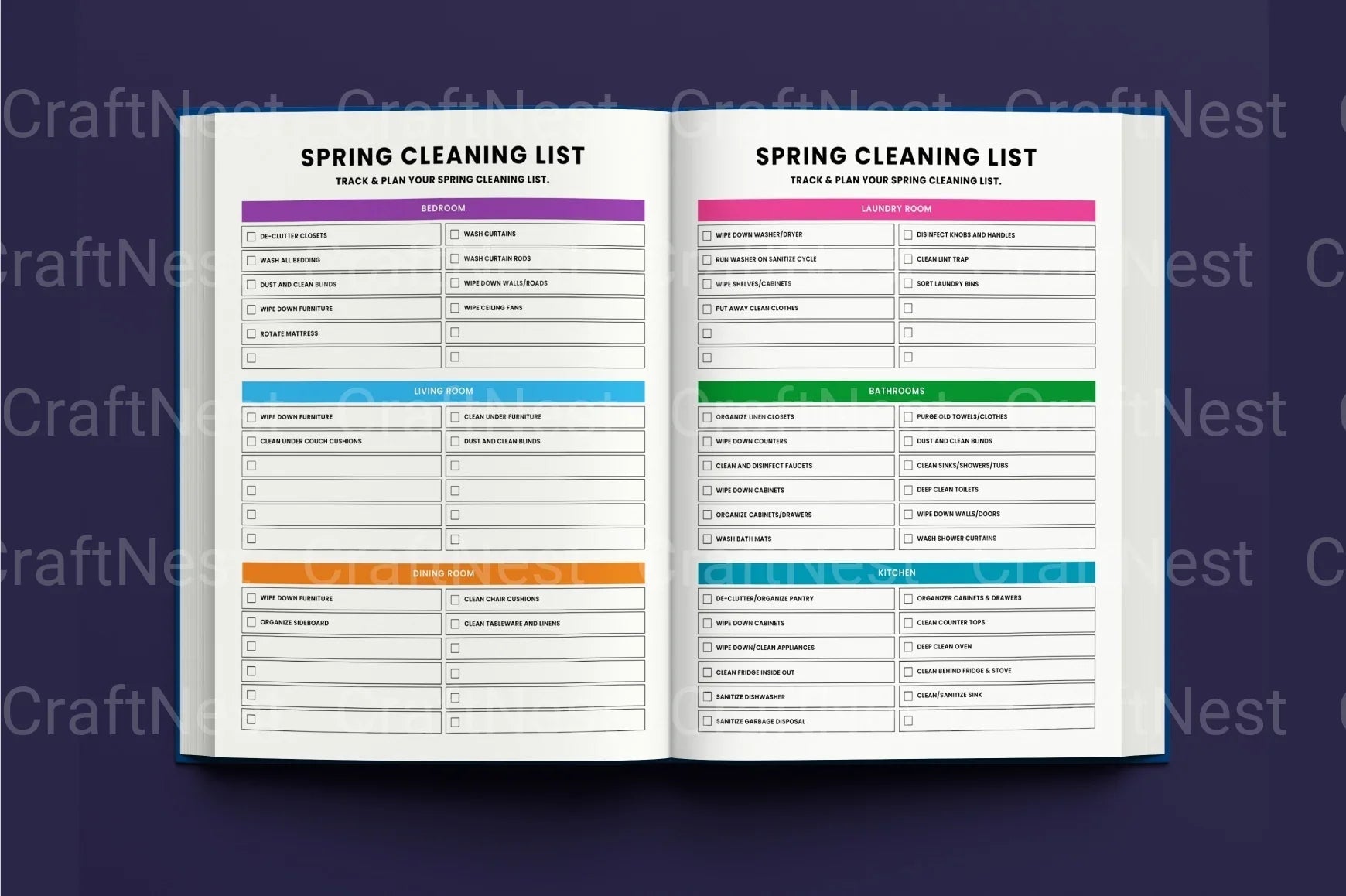 ADHD Printable Planner complete cleaning tracker bundle preview