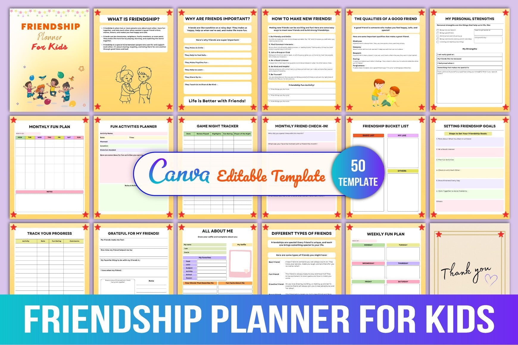 Friendship Planner for Kids