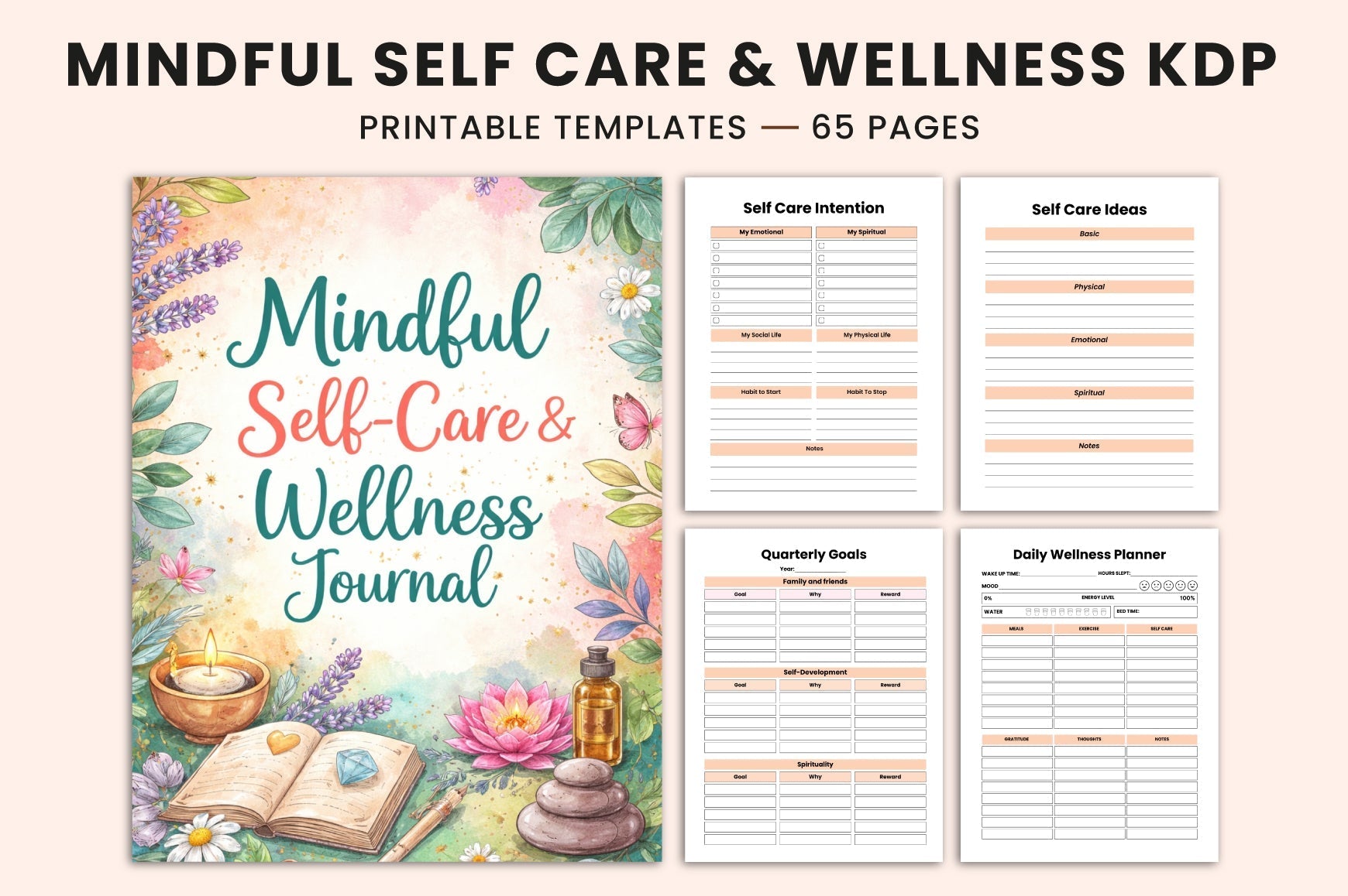 Mindful Self-Care Wellness Journal