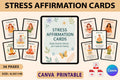 Stress Affirmation Cards for Relaxation and Mindfulness