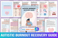 Autistic Burnout Recovery Workbook cover with printable recovery worksheets