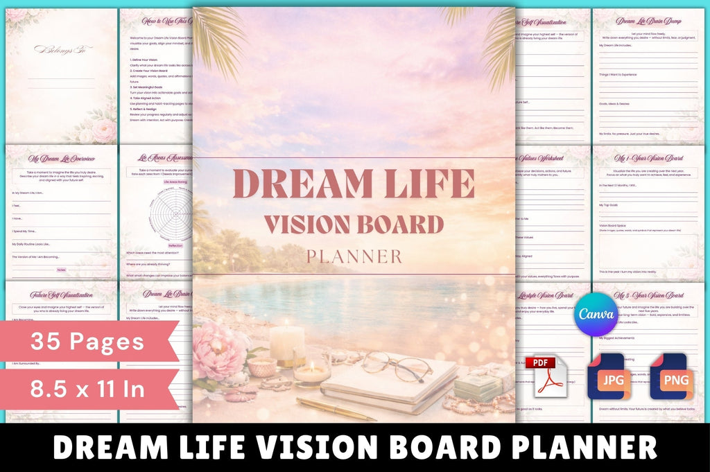 Dream Life Vision Board Planner