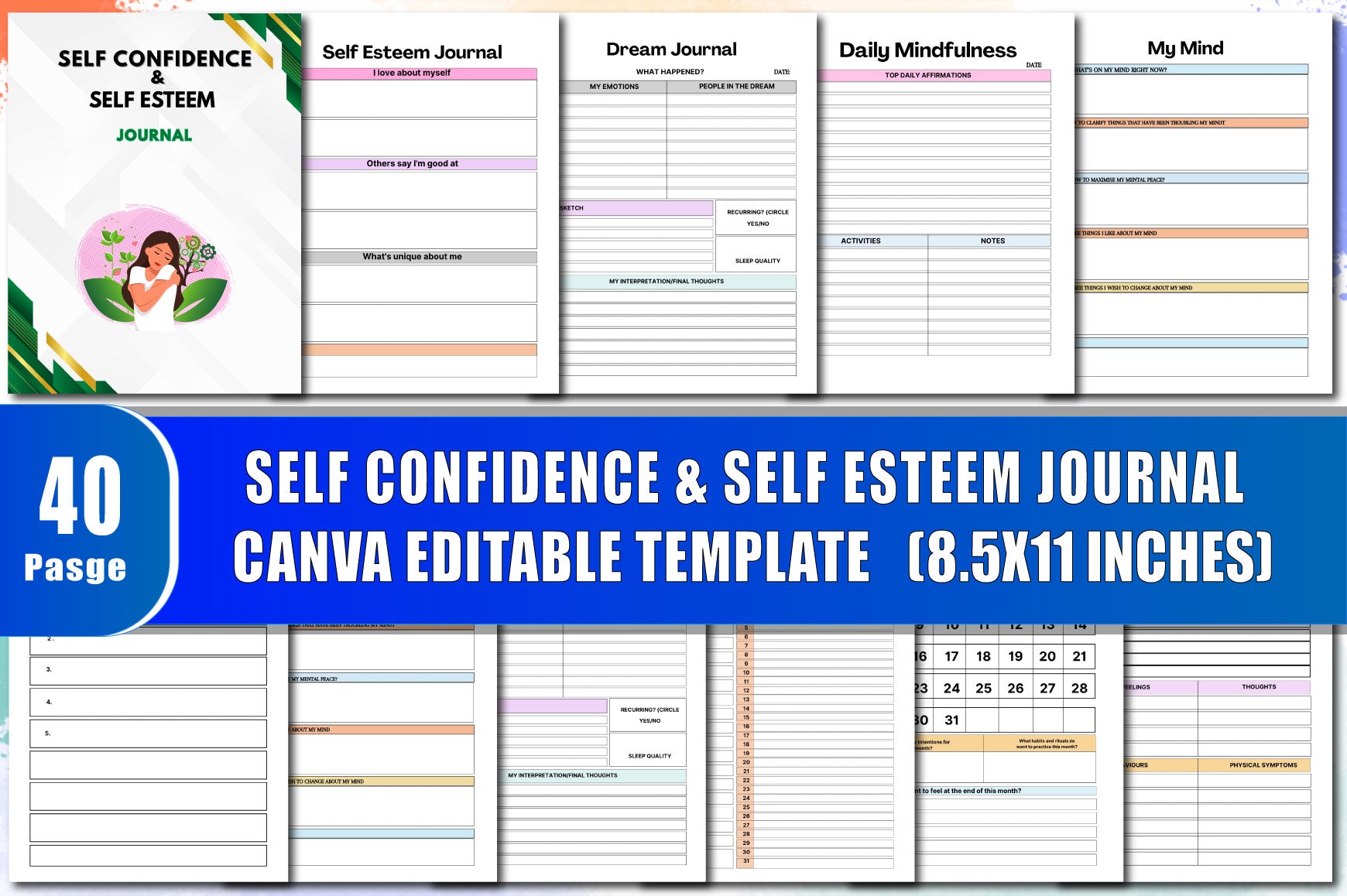 Self Confidence & Self Esteem Journal