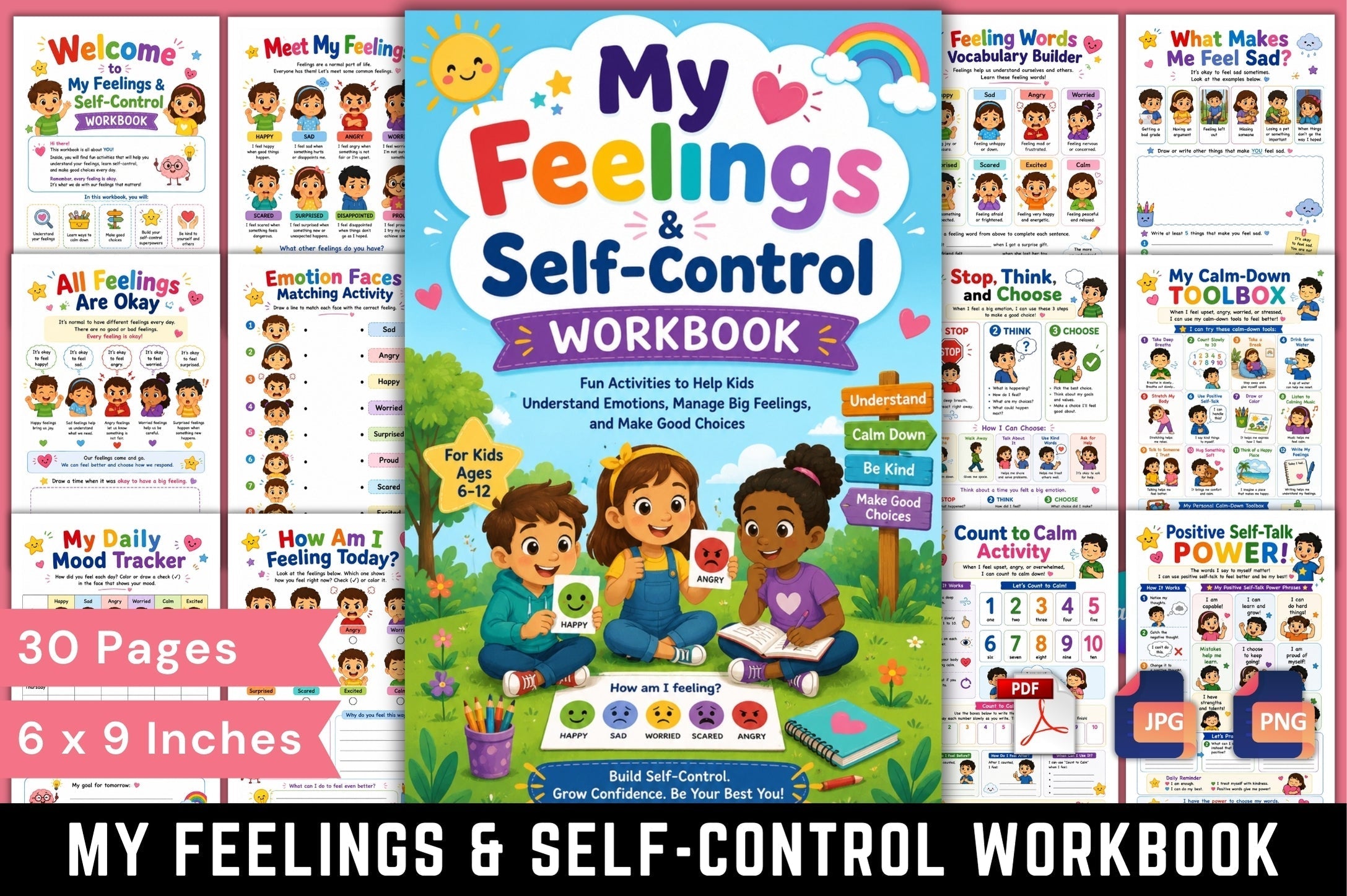 My Feelings Self Control Workbook
