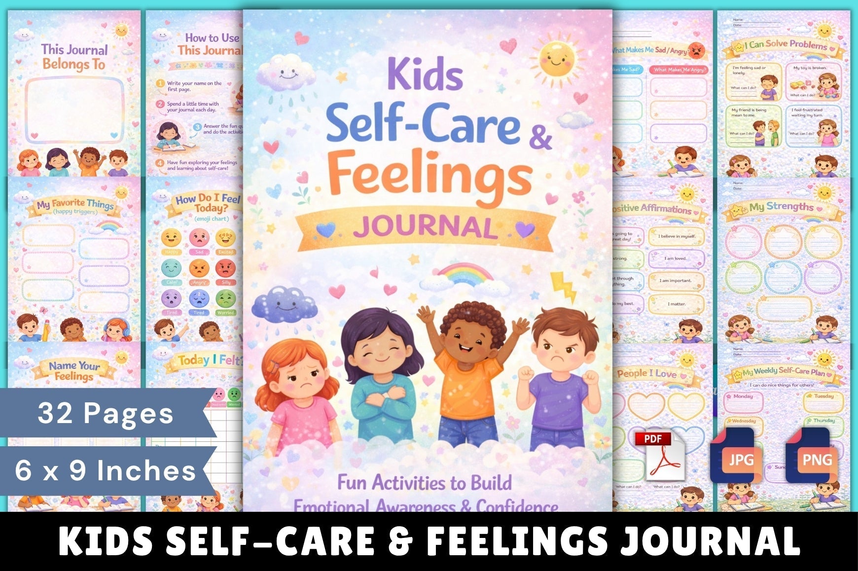Kids' Self-Care Feelings Journal