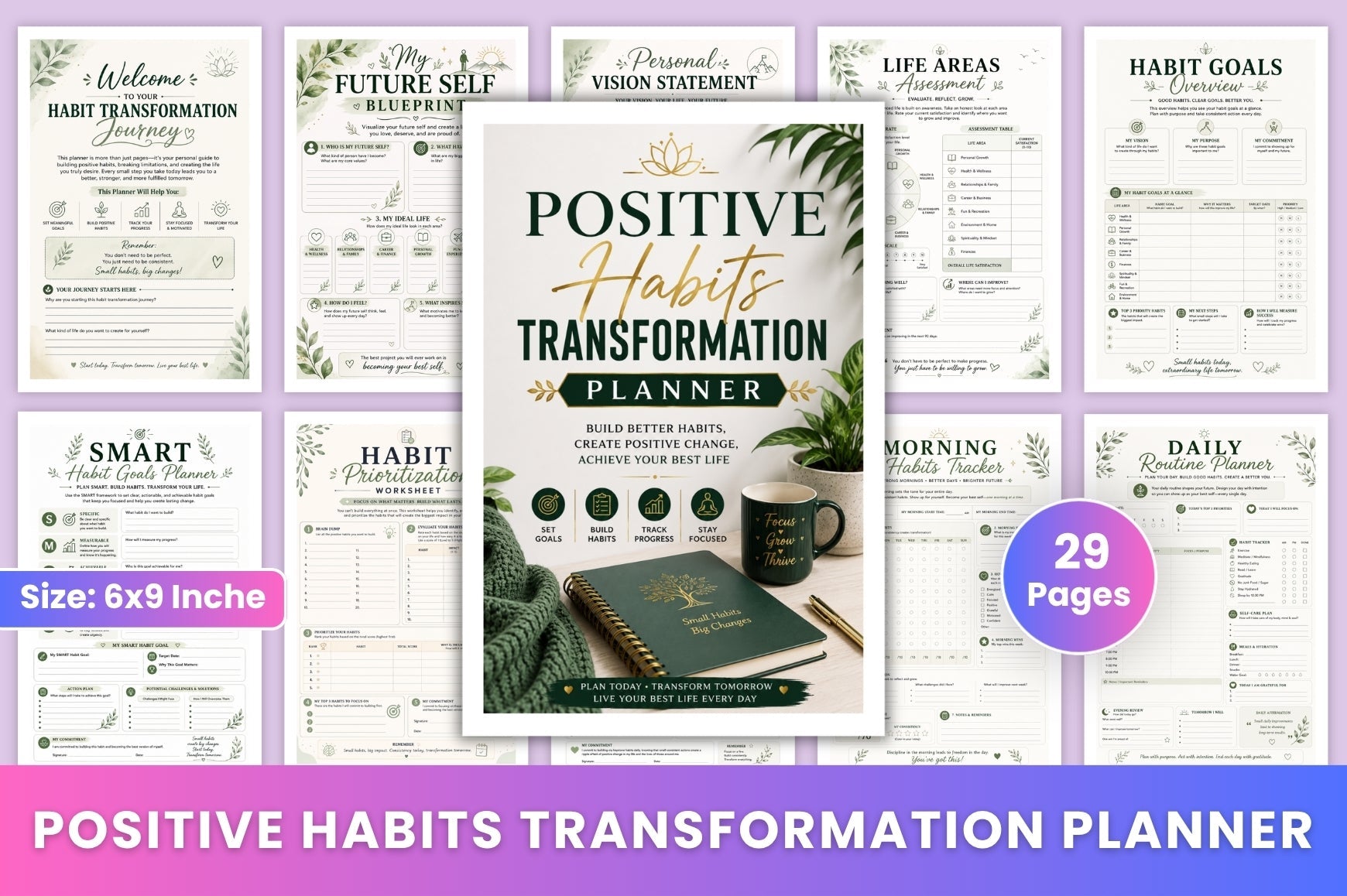 Positive Habits Transformation Planner