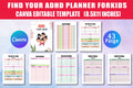 ADHD Kids Planner cover with printable planning and routine pages
