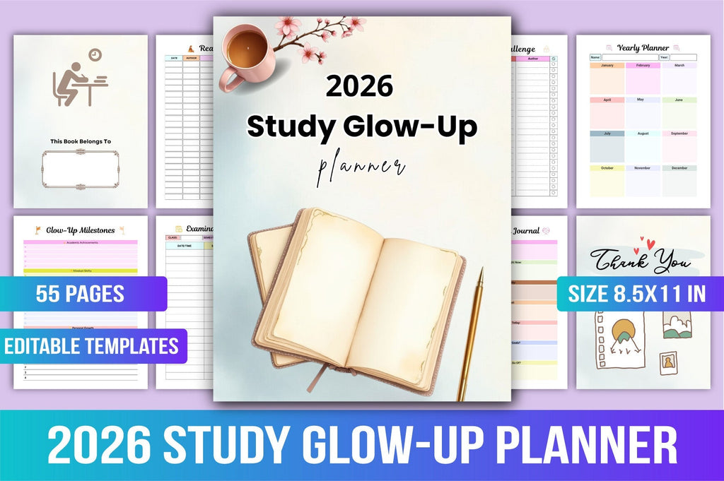 Study Glow Up Planner: Optimize Your Academic Success