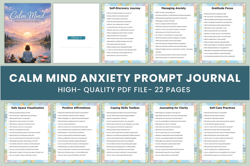Calm Mind Anxiety Prompts