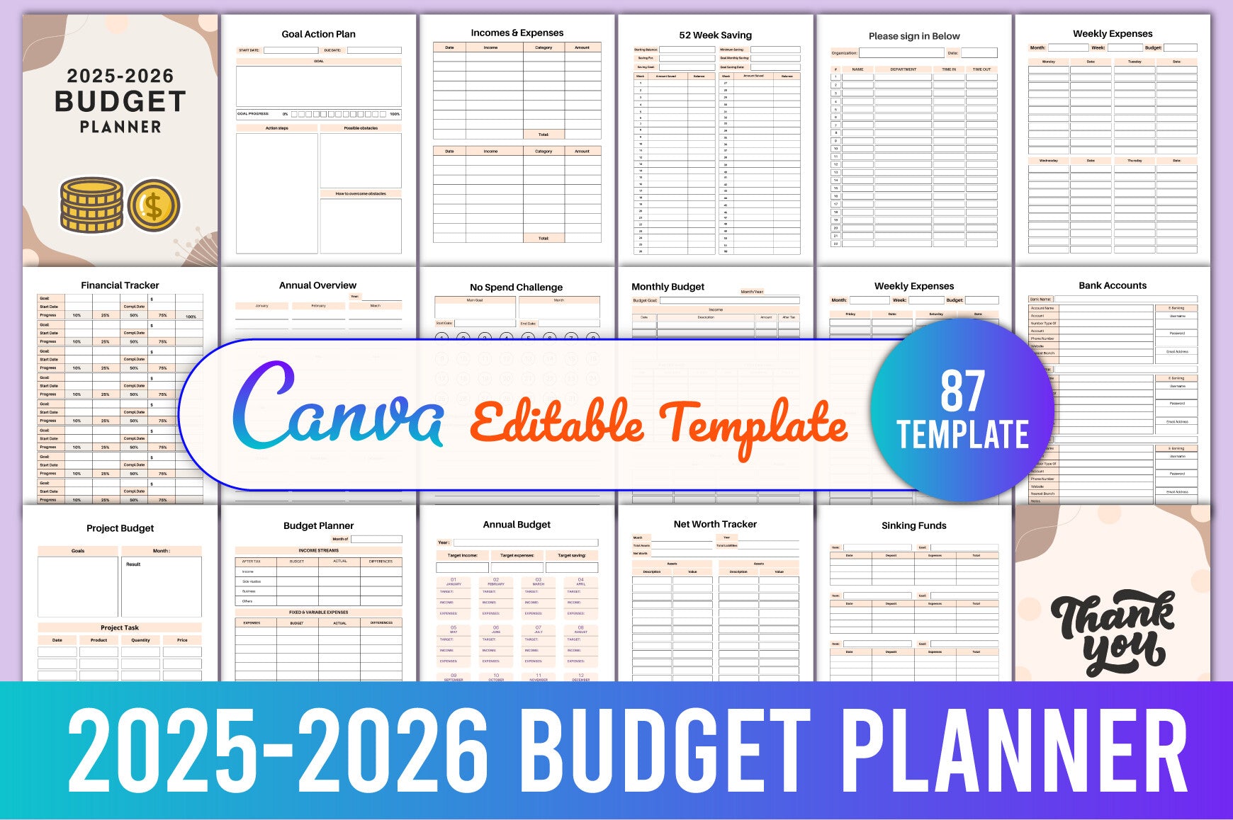 Editable Budget Planner